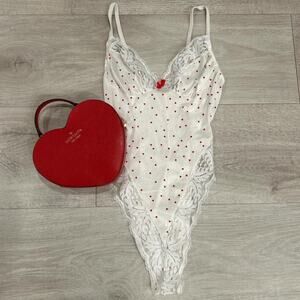 Vintage made in the US heart body suit. Size large.